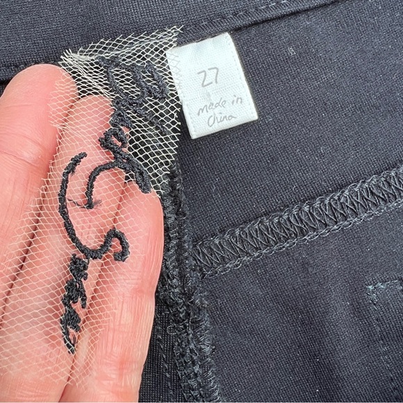 Black Swan Copper Studded Heavy Stretch Seam Detail Pants Size 27 - Picture 5 of 11